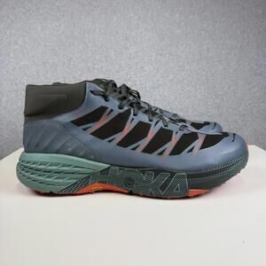 Hoka One One Speedgoat Mid WP Trail Grey Green Blue Men 14 NO INSOLES